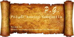 Polyákovics Gabriella névjegykártya